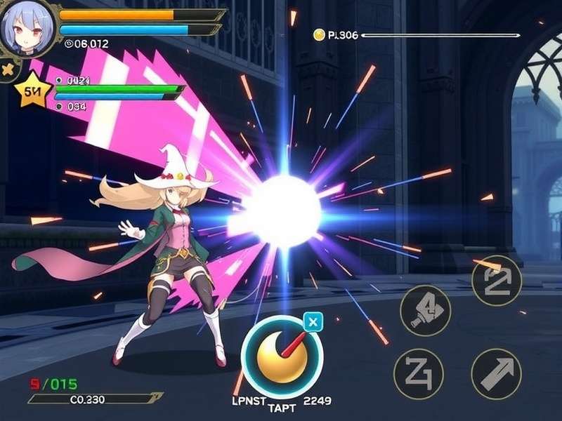 Magia Record Top Witch Battle System Magia Record Combat Screenshot